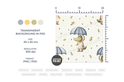 Kids seamless pattern with animal, a Pattern Graphic by vatrushkaprint_store (Thumbnail 3 of 3)