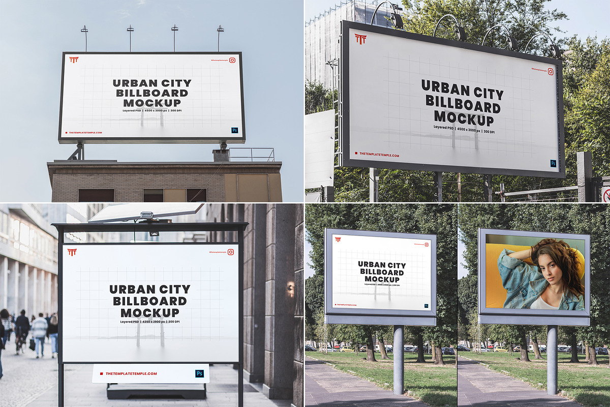 Urban City Billboard Mockups, an Advertising Mockup by Andre28 (Photo 6 of 6)