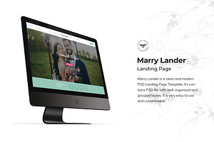 Wedding Landing Page PSD Template