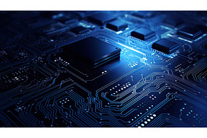 digital navy blue technology, a Technology Photo by pikepicture