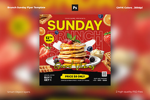 Brunch Sunday Flyer, a Flyer Template by iDoodle Studio