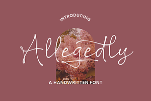 Allegedly - A Handwritten Font