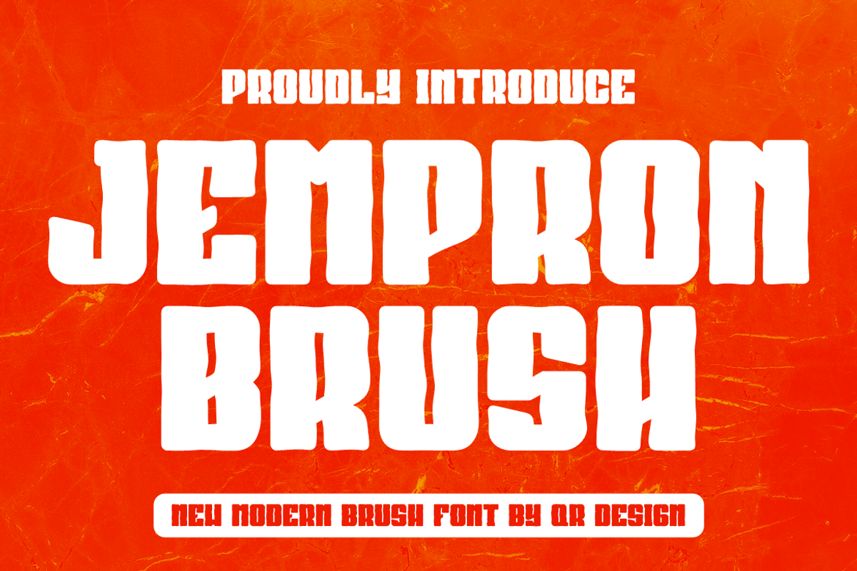 Jempron Brush, a Handwritten Font by QR Design Studio (Photo 1 of 8)
