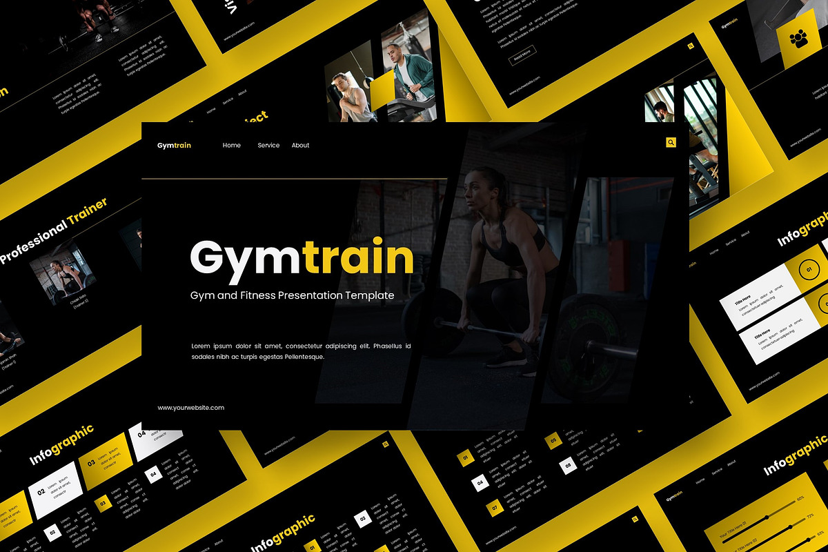 Gymtrain - Keynote Templates, a Presentation Template by Deepslide Studio (Photo 3 of 6)