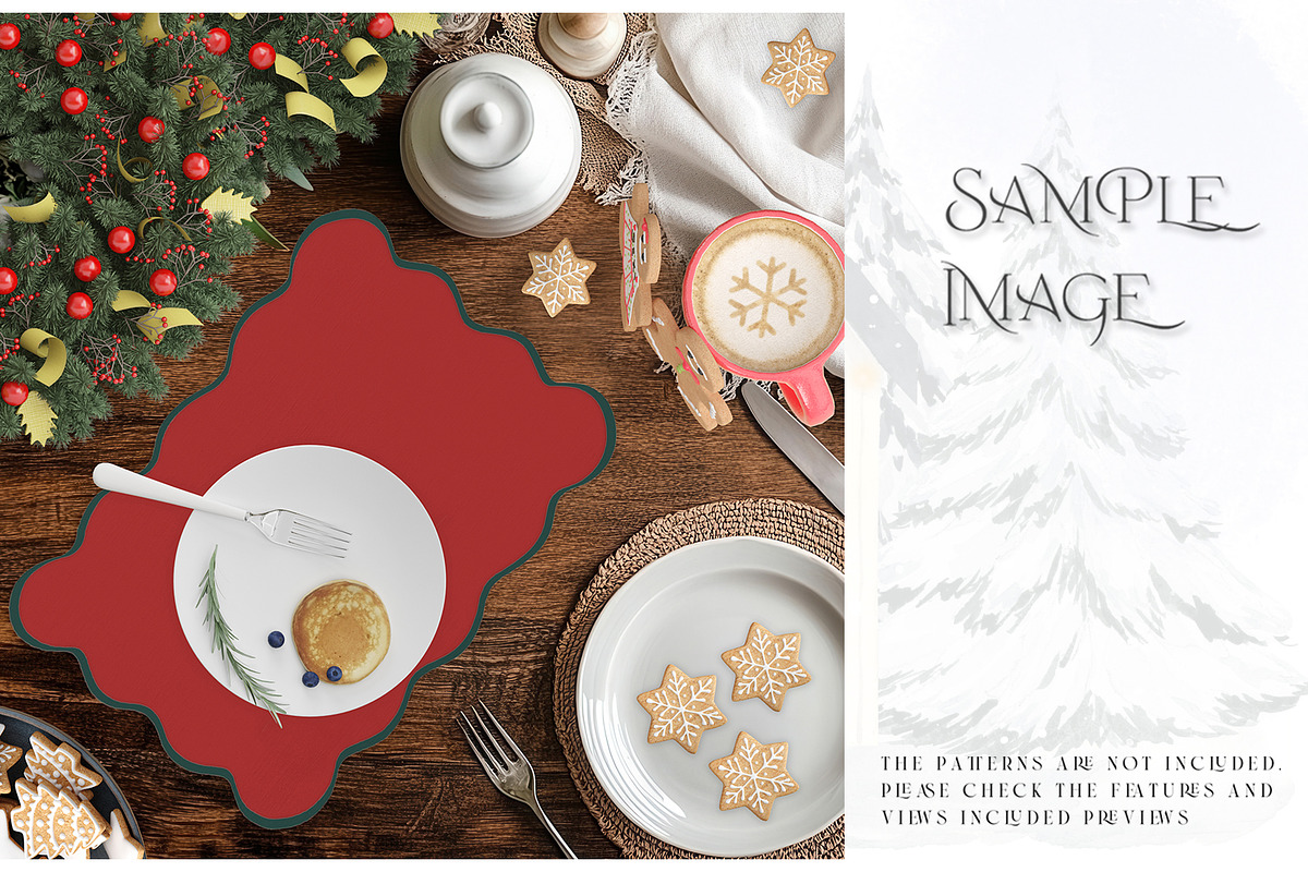 Christmas Placemats Various Types, a Product Mockup by mock-ups (Photo 15 of 25)