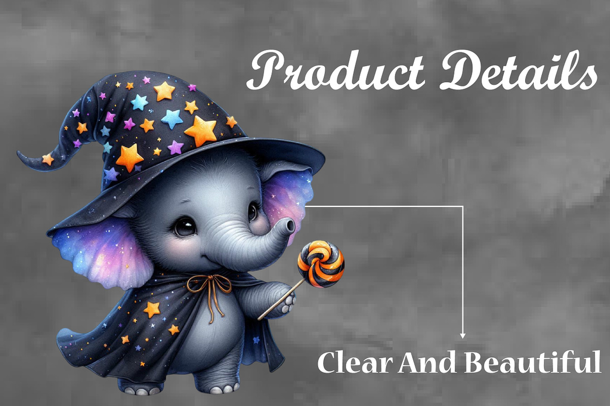 Halloween Elephant Sublimation, a Seasonal Illustration by Craft Nest (Photo 3 of 5)
