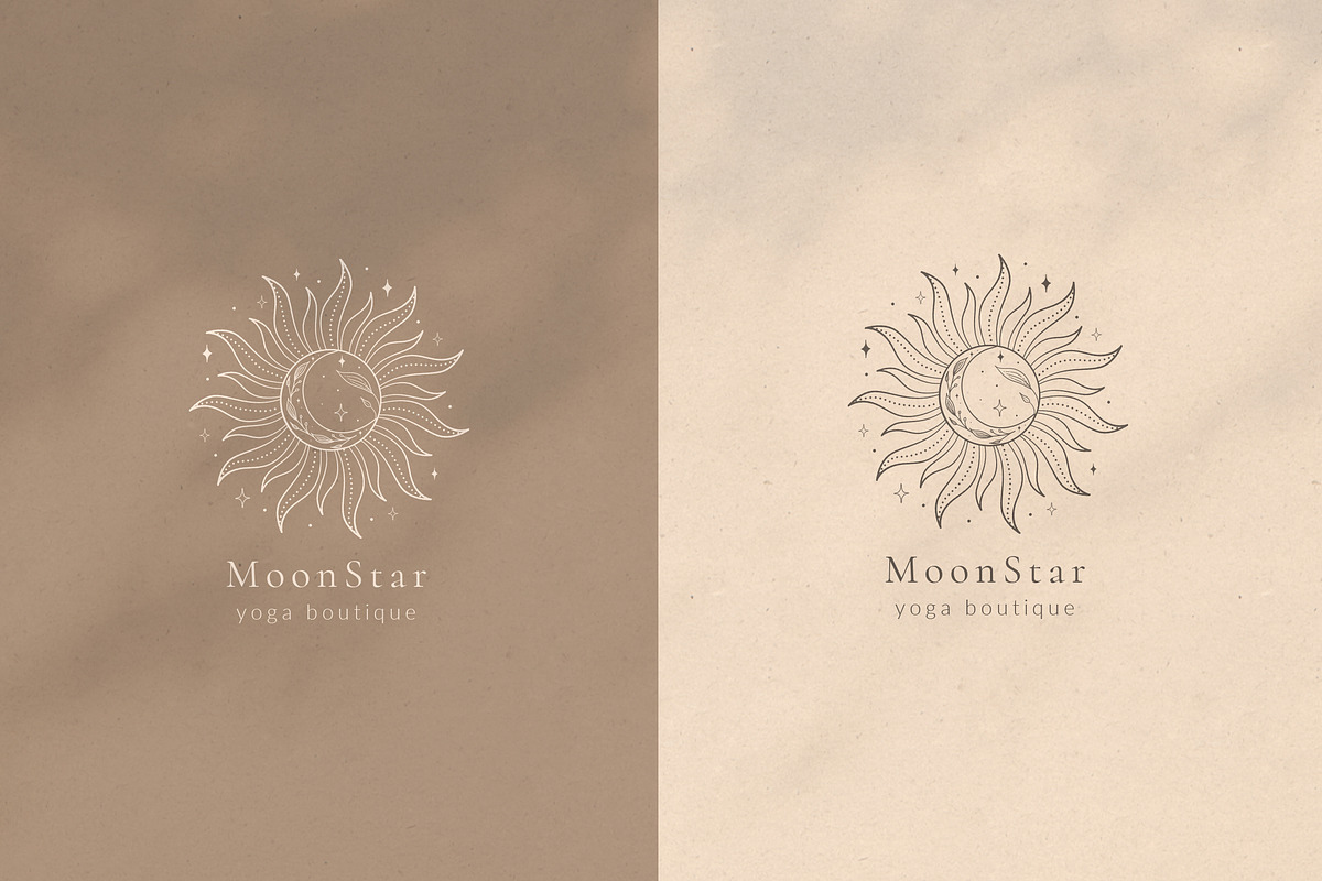 Mystic Sun Moon Logo Templates Kit, a Branding & Logo Template by Olya Creative (Photo 5 of 8)