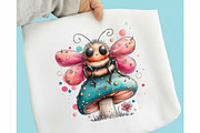 Whimsical Spring Bee Clipart PNG, an Illustration by designcity5 (Thumbnail 3 of 5)