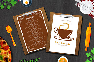 Coffee Shop Restaurant Menu Flyers