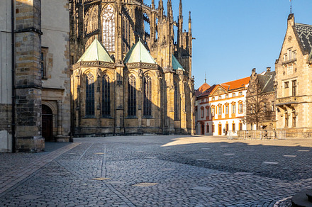 Prague Castle in the spring morning sun, a Holiday Photo by PhotoVision Pavel Rezac