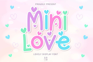 Mini Love Font, a Handwritten Font by KengGraphic