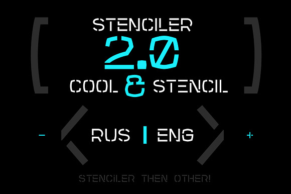 Stenciler | Stencil font preview 6