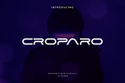 Croparo - Futuristic Techno Typeface, a Sans Serif Font by Letterna (Thumbnail 1 of 4)