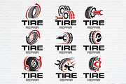Tire Repair Shop Logo Bundle, a Branding & Logo Template by Guavanaboy (Thumbnail 1 of 3)