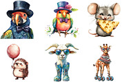 Quirky Animals Collection Clipart, an Illustration by DreamArtGraphic (Thumbnail 2 of 5)
