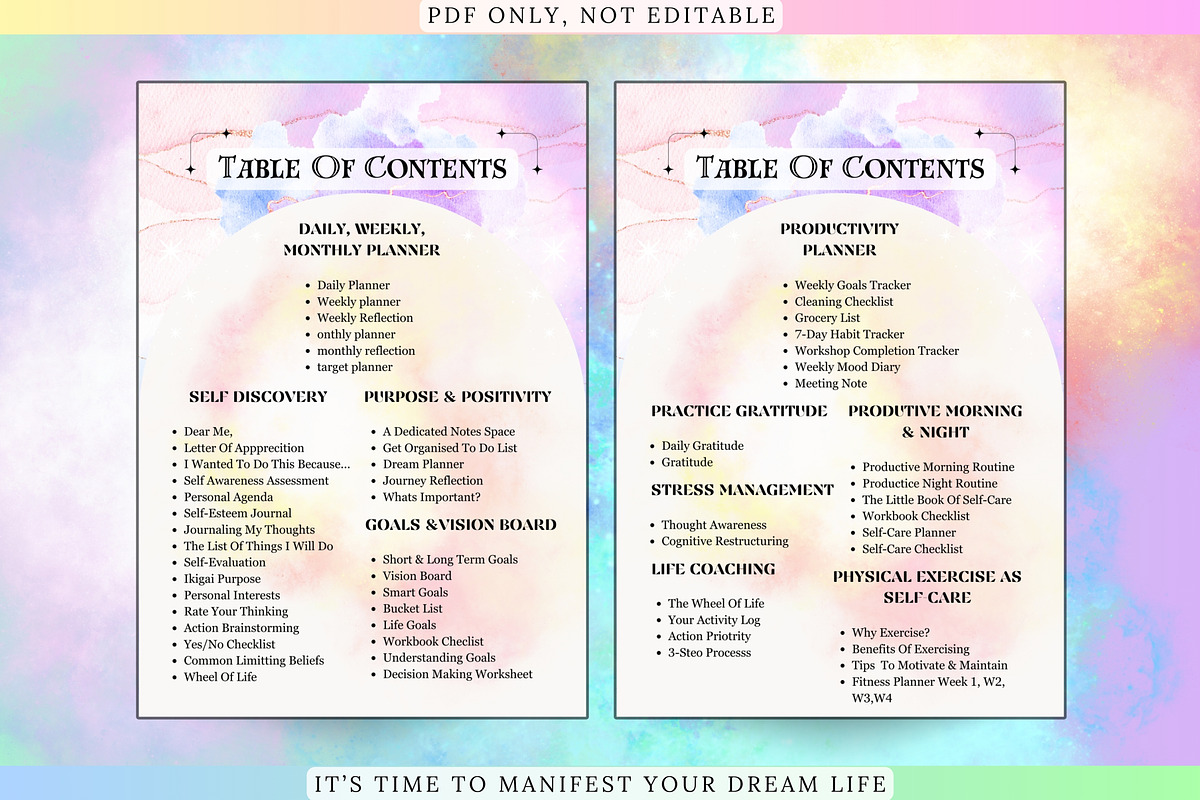 Manifestation And Gratitude Journal, a Stationery Template by Tas Creative Studio (Photo 3 of 10)