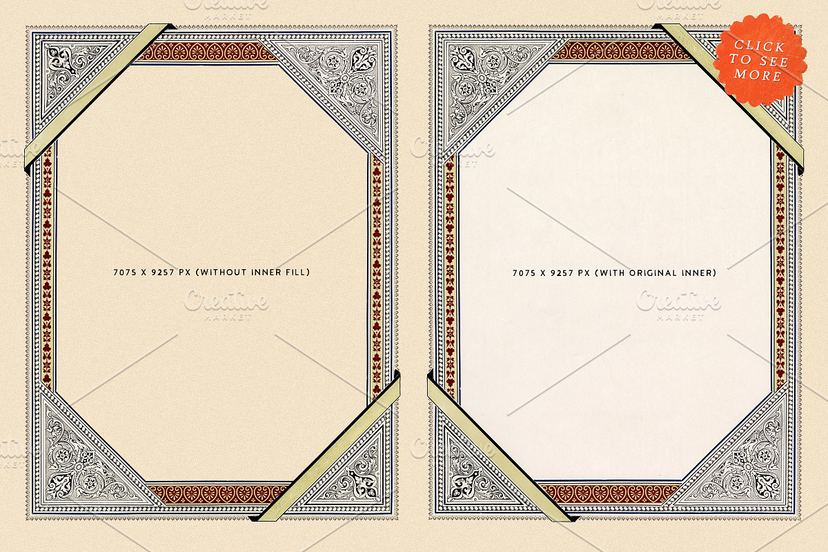 66 Vintage Frames and Borders, a Background Graphic by Century Library (Photo 4 of 12)