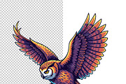 Barn owl spreads its wings to fly, an Animal Illustration by yod67 (Thumbnail 5 of 10)