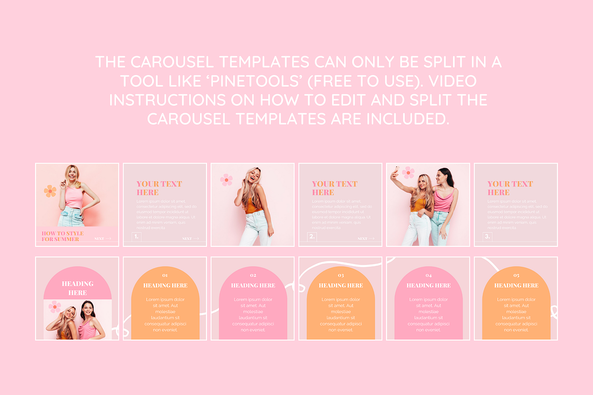 Pastel Instagram Carousel Templates, a Social Media Template by SunshineStudioBoutique (Photo 6 of 10)