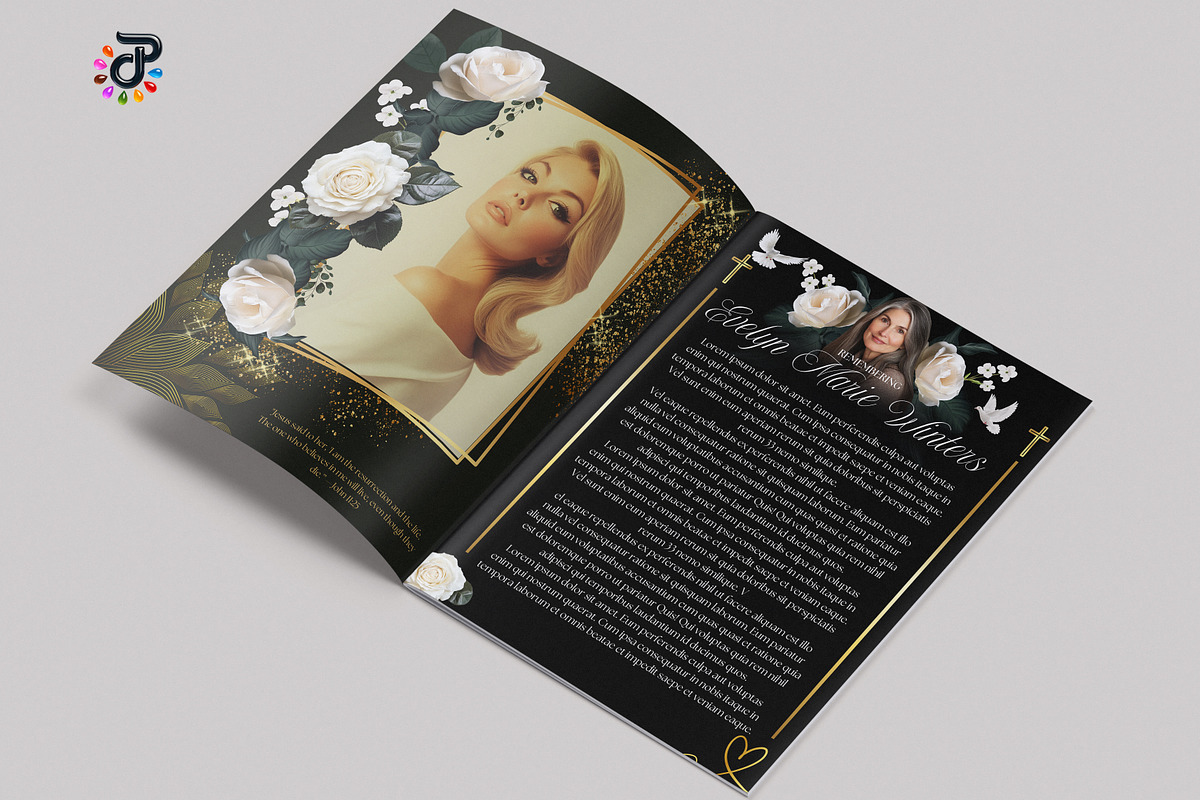 Elegant Canva Obituary Template, a Brochure Template by Protech Design ENT (Photo 6 of 9)