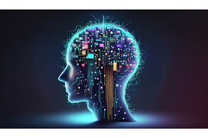 A human head illustration in a, an Abstract Photo by Igor Tichonow