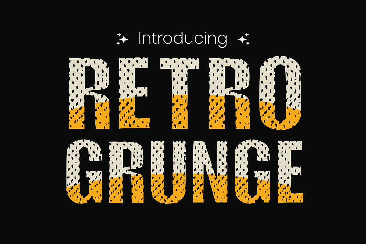 Retro Grunge - Jenis Huruf Grunge, a Font by KiddoGlyphs Studio (Photo 1 of 3)
