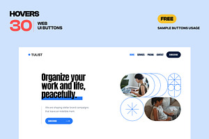 Hovers Figma Web UI Buttons Kit
