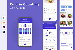 Calorie Counting Mobile App UI Kit