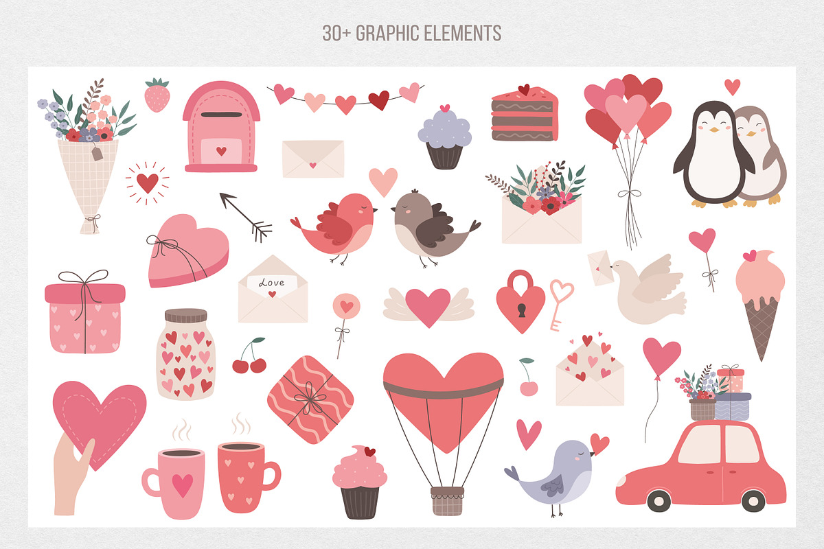 Valentine's Day. Vector collection, an Illustration by Guvi-Design (Photo 3 of 8)