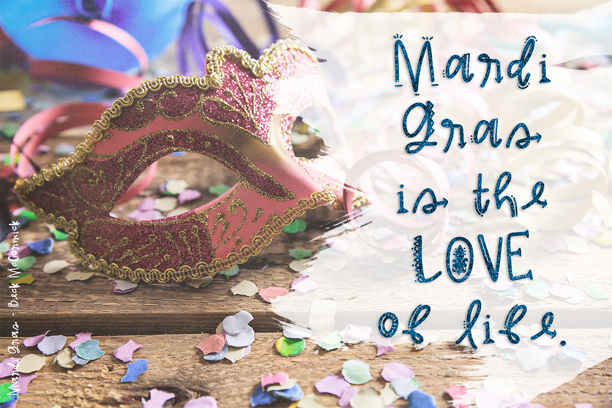 Mardi Gras Party Font, a Font by Beck McCormick (Photo 5 of 10)