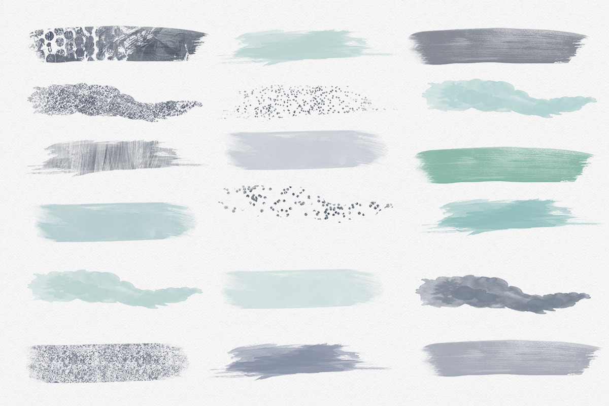 Stormy Sea Watercolor Brush Strokes, a Texture Graphic by ClipartBrat Graphics (Photo 2 of 2)