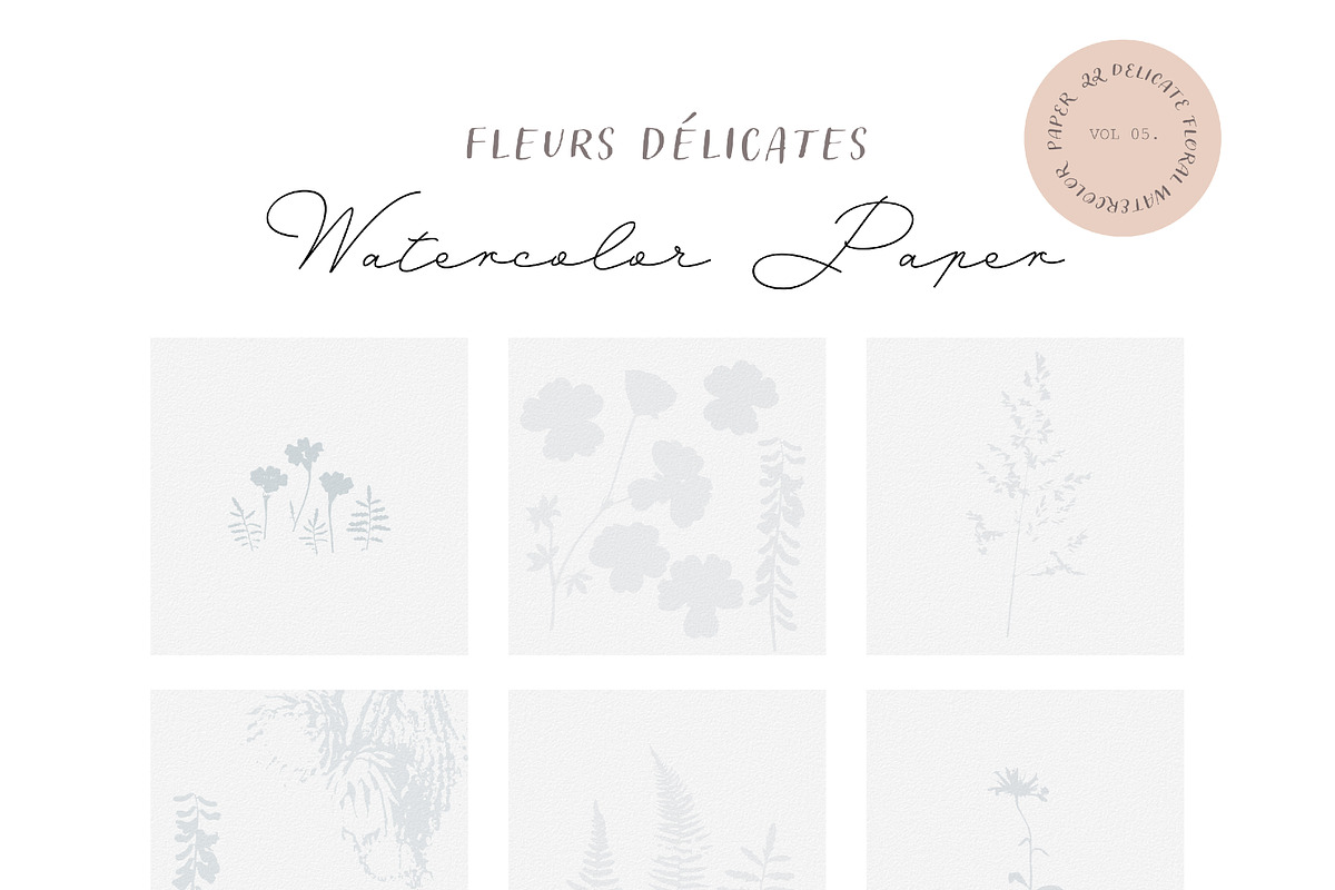 BUNDLE Floral watercolor paper, a Texture Illustration by Anna Sokol (Photo 55 of 71)