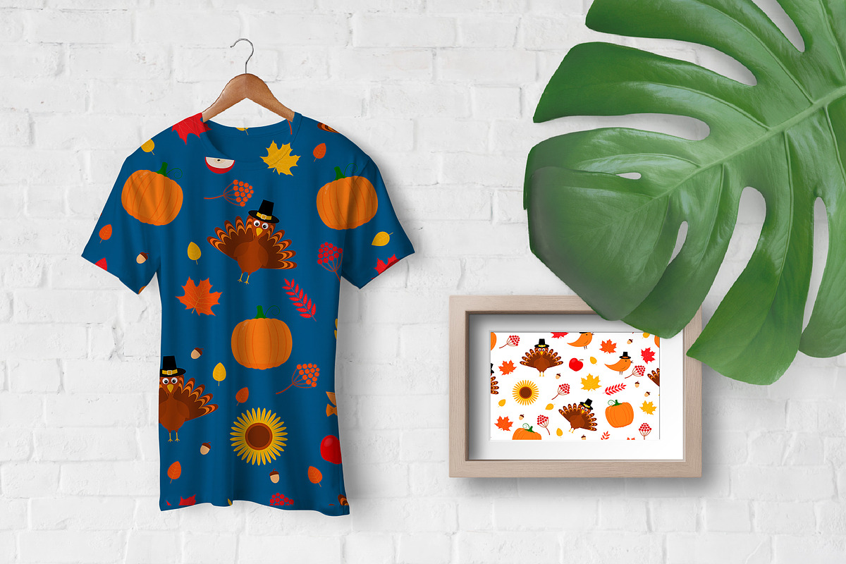 Cute Thanksgiving Seamless Patterns, a Pattern Graphic by LaBelezokaDesign (Photo 3 of 6)