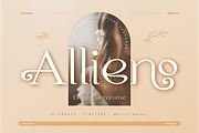 Allieno, a Serif Font by kerismaker (Thumbnail 1 of 12)