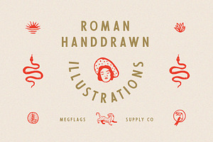 Roman Handdrawn Illustrations, an Illustration by Megflags