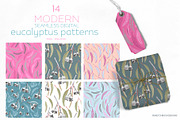 Modern Eucalyptus Pattern Set, a Pattern Graphic by Sketchbook Designs (Thumbnail 2 of 7)