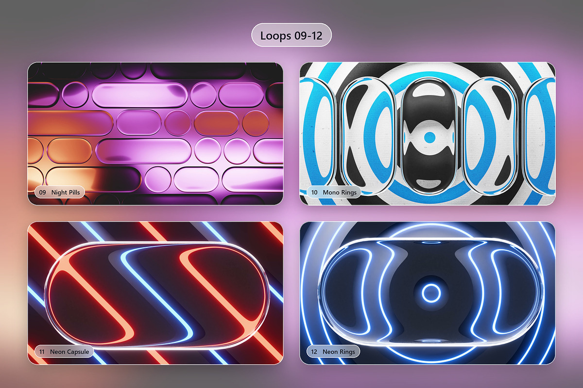 Liquid Glass UI - 12 4K Loops, a Background Graphic by Photocreo Michal Bednarek (Photo 4 of 7)