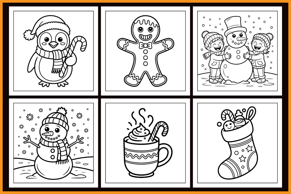 Christmas Holiday Coloring Book, a Seasonal Illustration by protabsorkar11 (Photo 4 of 4)