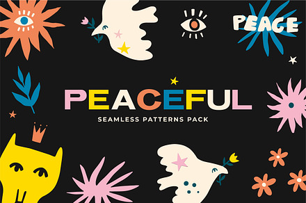 PEACEFUL seamless patterns pack