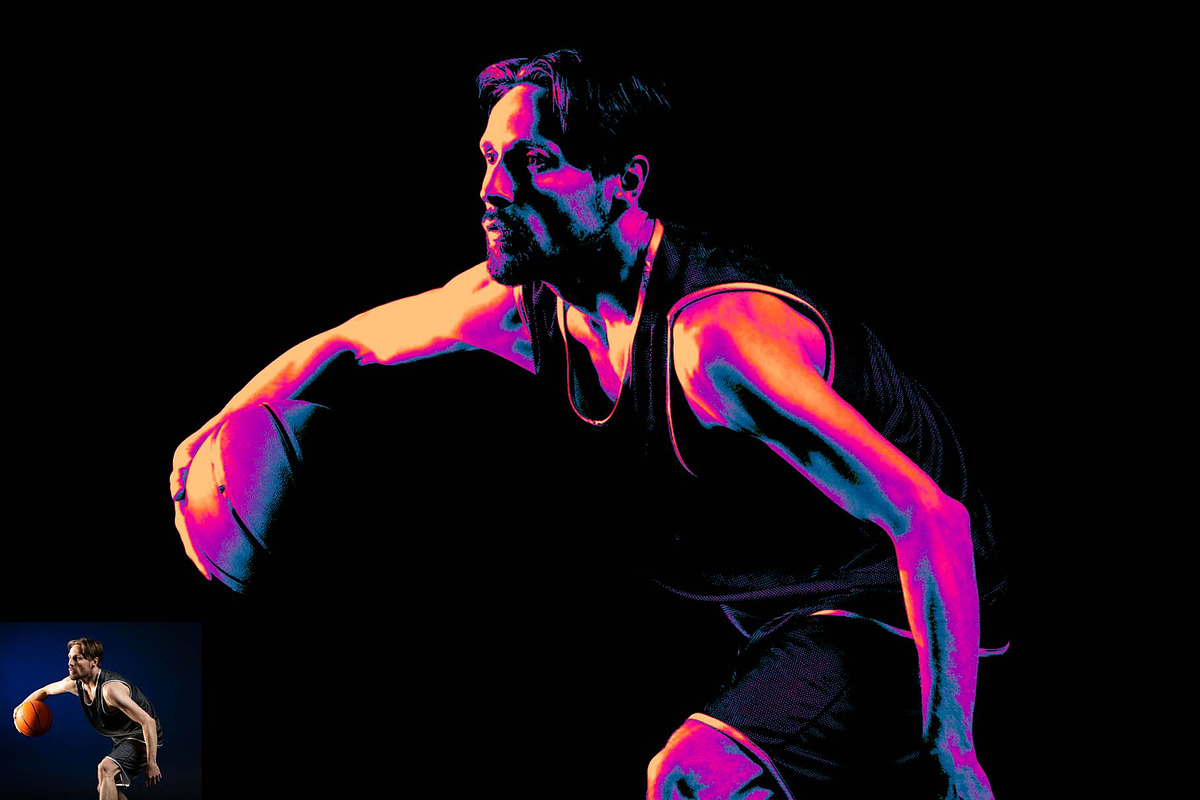 Neon Photo Effect Photoshop Action, an Action Add-On by MRI STUDIO (Photo 6 of 11)