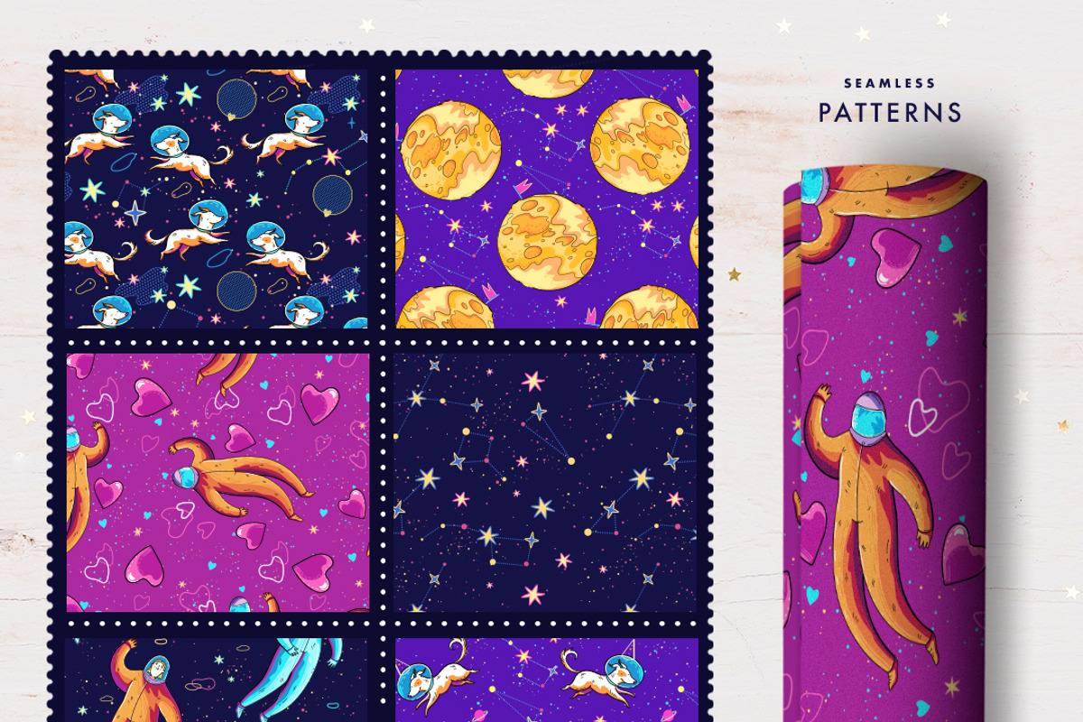 Colorful Space Collection, a Decorative Illustration by Yeticrab (Photo 3 of 12)