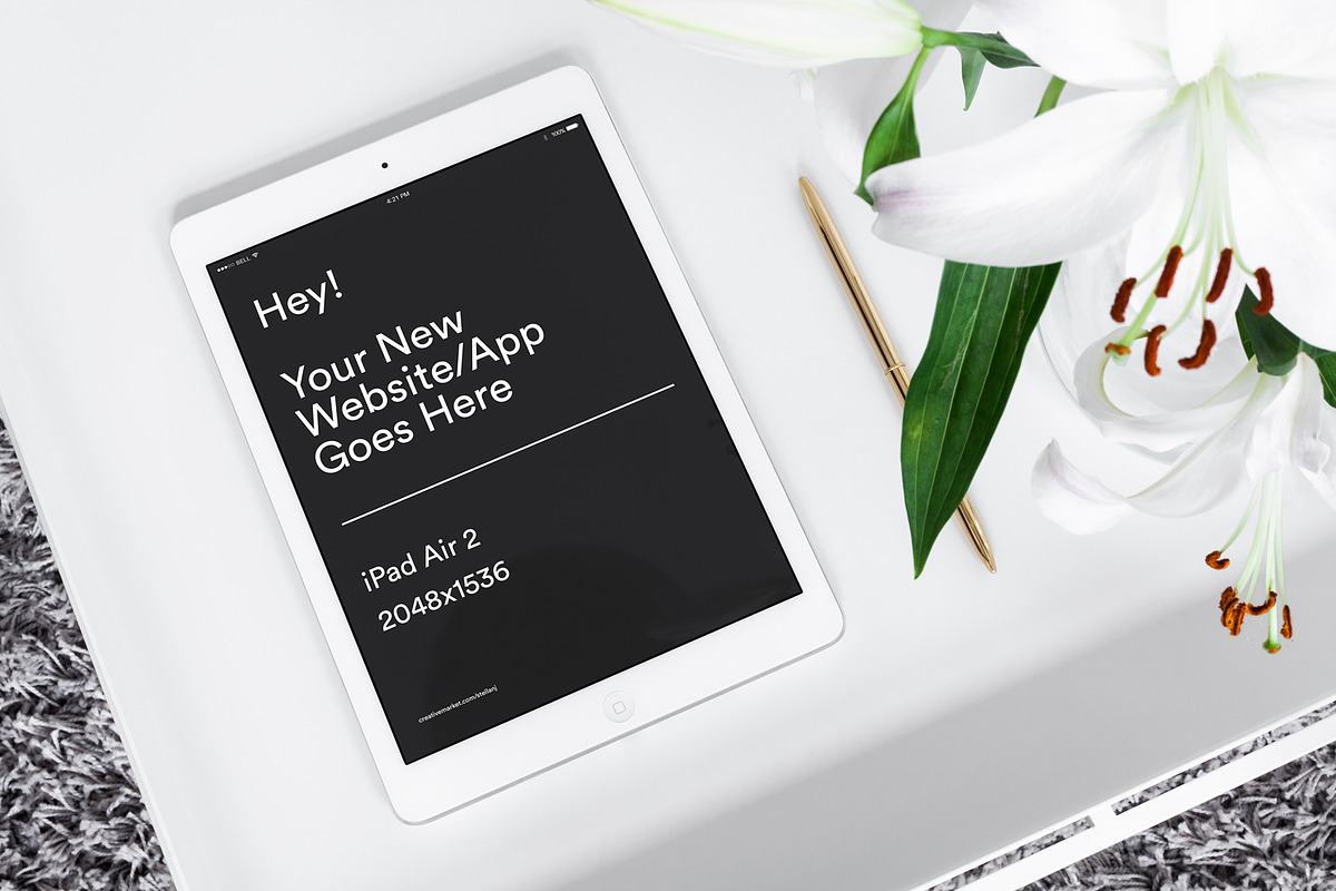 iPad Air 2 Mockup, an iPad Mockup by stellarshots (Photo 1 of 2)
