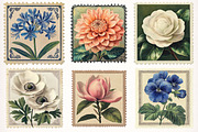 Flowers Stamp Postage Clipart, a Transportation Illustration by Digital Artistic99 (Thumbnail 3 of 10)