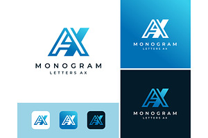 Letter AX XA Monogram Modern Logo, a Branding & Logo Template by ika trisiana