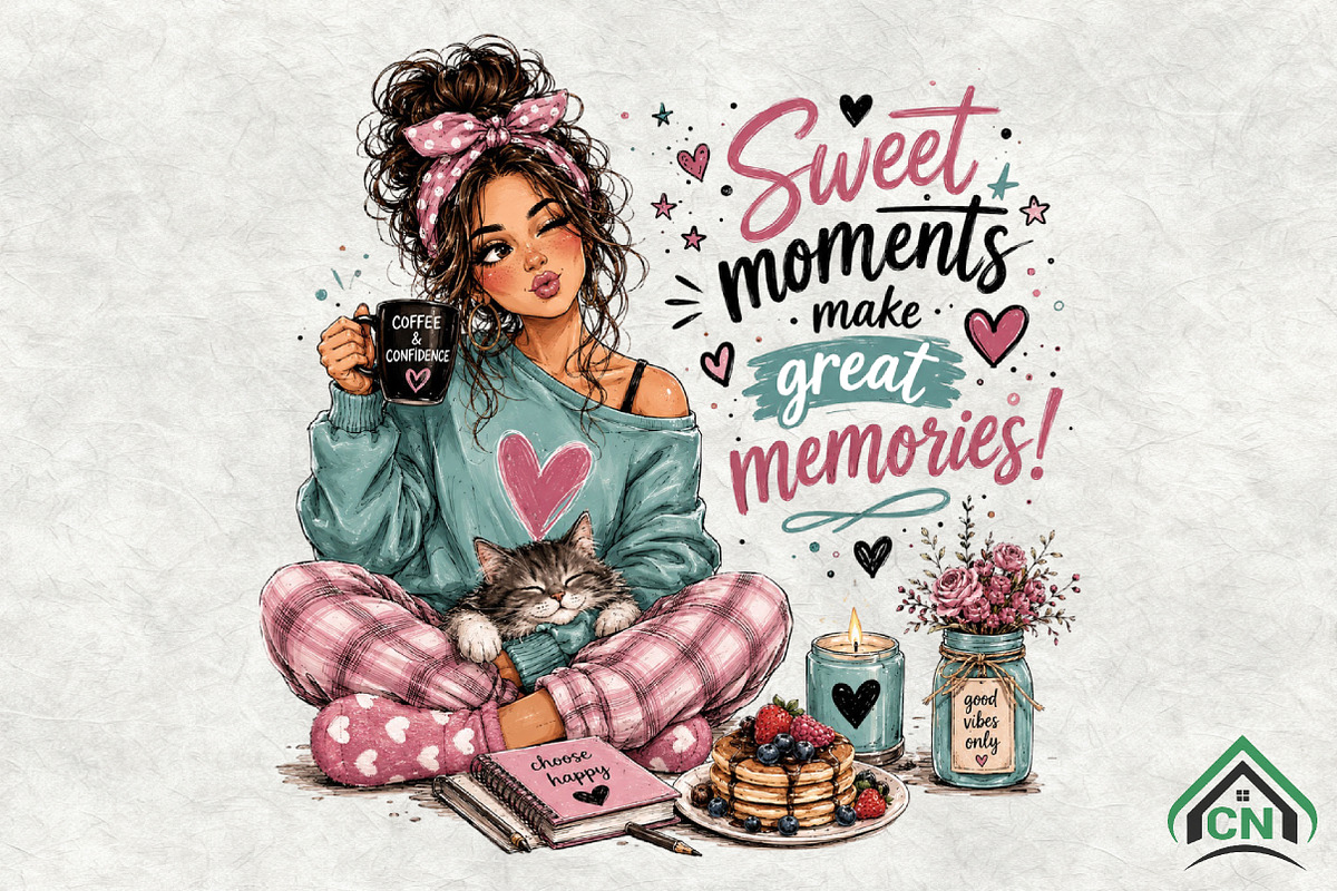 Sweet Moments Great Memories PNG, a Seasonal Illustration by Craft Nest (Photo 1 of 6)