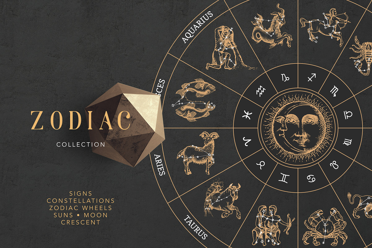 Astrology Zodiac Collection, a Decorative Illustration by Chewie Co (Photo 1 of 15)
