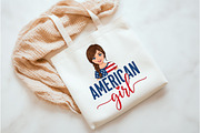 American Girl PNG, 4th of July png, an Illustration by Watercolor design (Thumbnail 3 of 3)