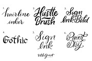 Procreate Brushes Lettering Variety, a Brush Add-On by Mila Garret (Thumbnail 4 of 6)