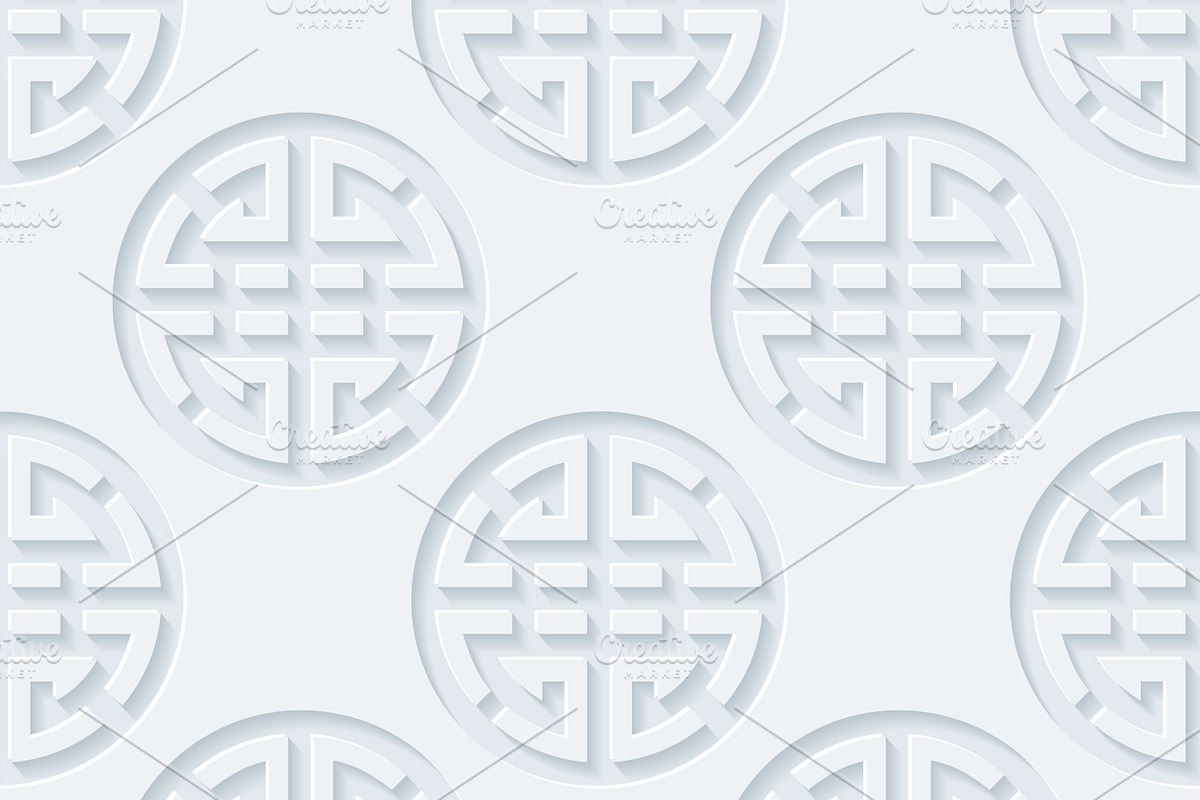 3 Chinese Seamless Patterns, a Pattern Graphic by Absent A (Photo 2 of 3)