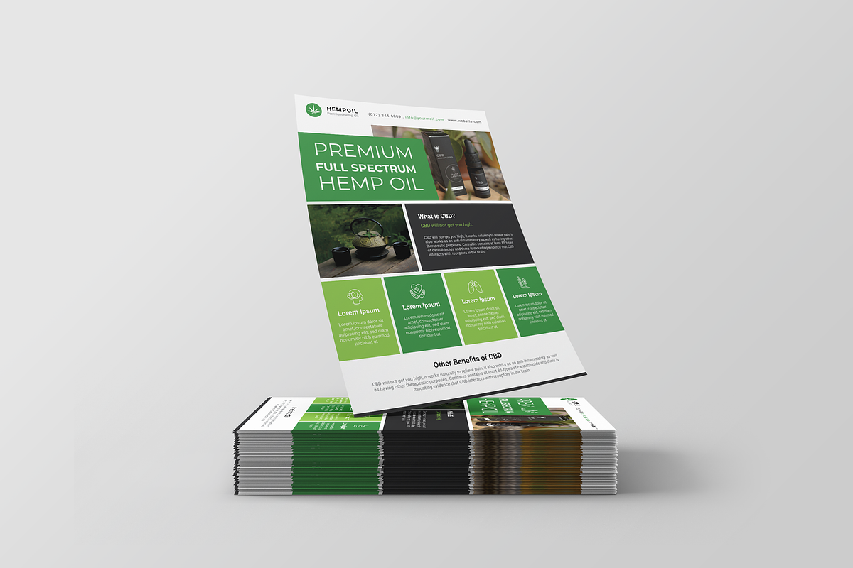 Hemp Product Flyer, a Flyer Template by Rongbaaz (Photo 3 of 3)
